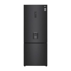 LG Matte Black 446L Bottom Freezer Fridge Smart Invert Comp.