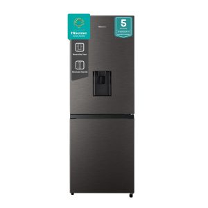Hisense 222L Bottom Freezer Fridge with Water Dispenser -Titanium Inox