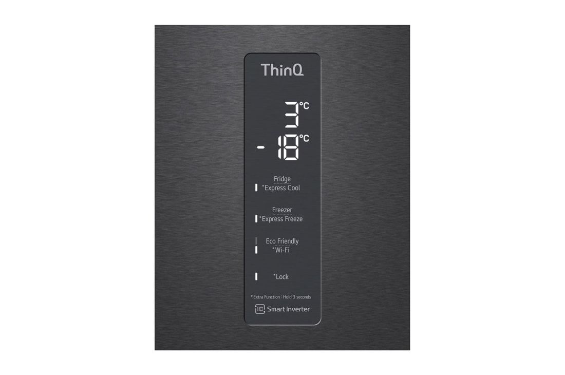 LG Matte Black 446L Bottom Freezer Fridge Smart Invert Comp. - Image 4