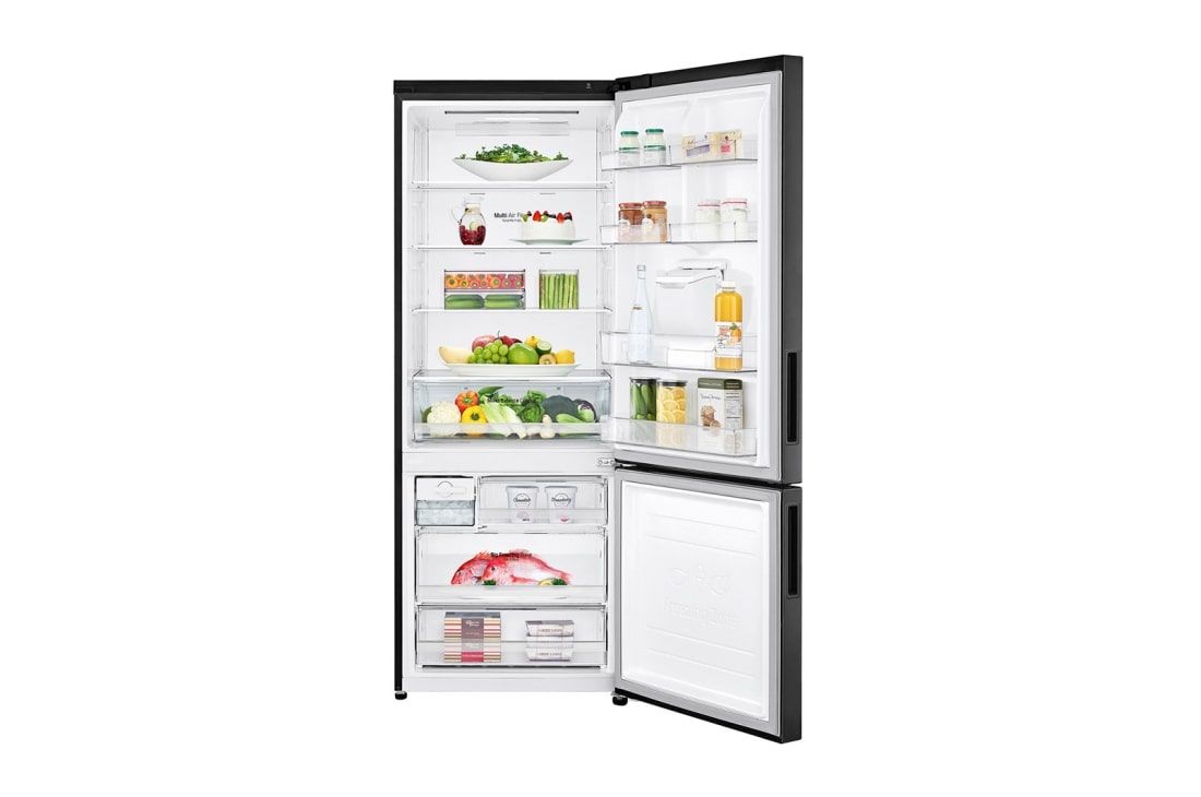 LG Matte Black 446L Bottom Freezer Fridge Smart Invert Comp. - Image 3