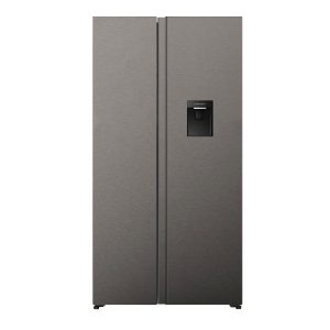 Hisense 541L No Frost Side by Side Fridge with Water Dispenser-Inox